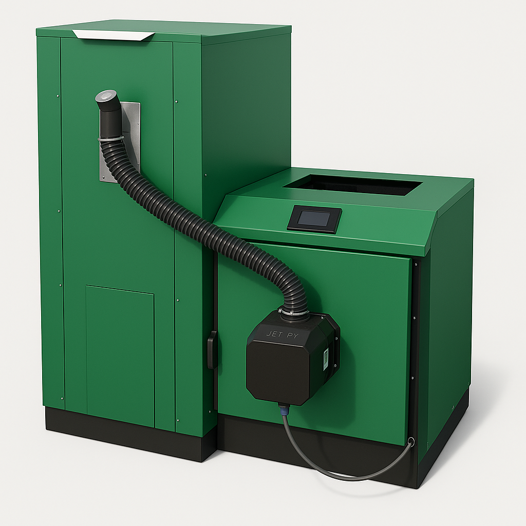 EkoScroll BETA KOMPAKT s bočním zásobníkem 10 kW